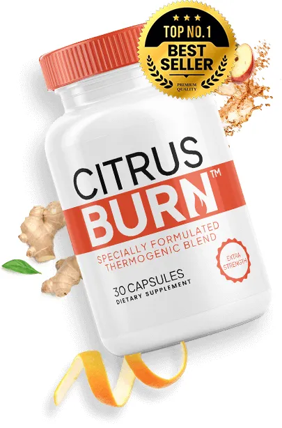 CitrusBurn bottle set with citrus fruits